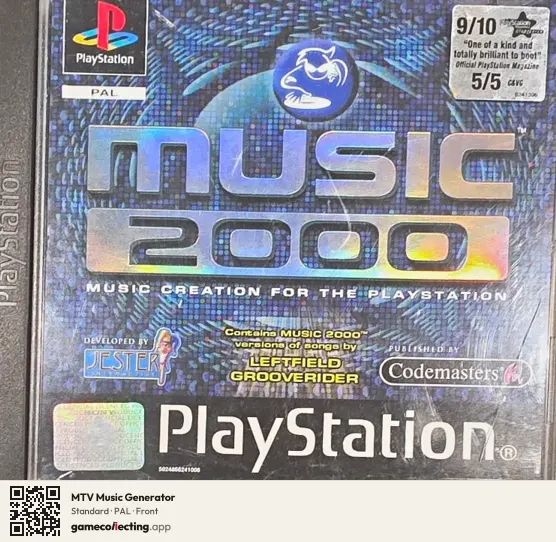 MTV Music Generator PlayStation, PAL box front