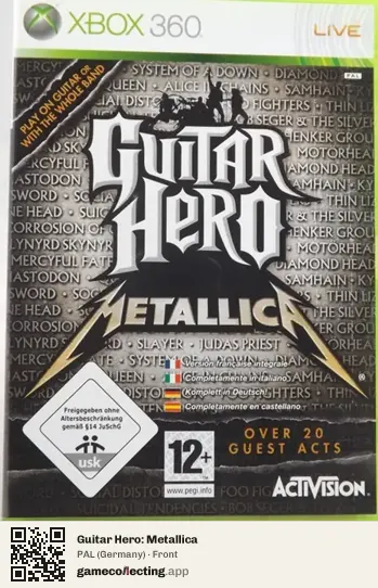 Guitar Hero: Metallica Xbox 360, Germany box front