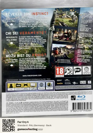 Far Cry 4 PlayStation 3, Germany box back