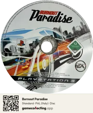 Burnout Paradise PlayStation 3, PAL disc