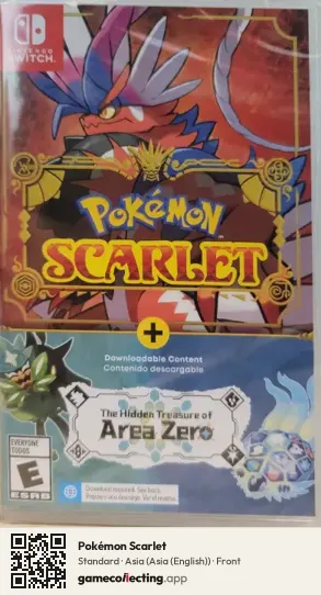 Pokémon Scarlet Nintendo Switch, Asia (English) box front