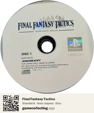 Final Fantasy Tactics PlayStation, Asia disc