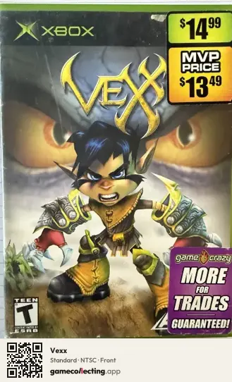 Vexx Xbox, NTSC box front