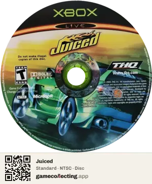 Juiced Xbox, NTSC disc