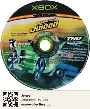 Juiced Xbox, NTSC disc