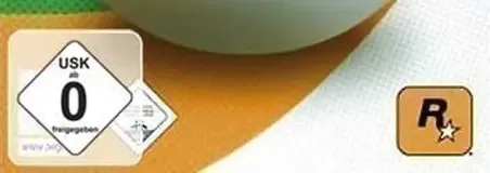 Rockstar Games Presents Table Tennis, the USK square on its front