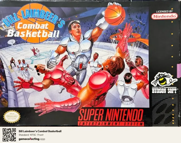 Bill Laimbeer's Combat Basketball Super Nintendo Entertainment System, NTSC box front