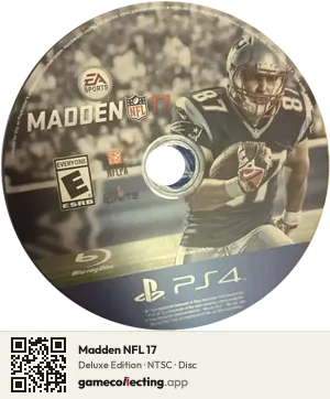 Madden NFL 17 PlayStation 4, NTSC disc