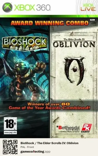 BioShock / The Elder Scrolls IV: Oblivion Xbox 360, PAL box front