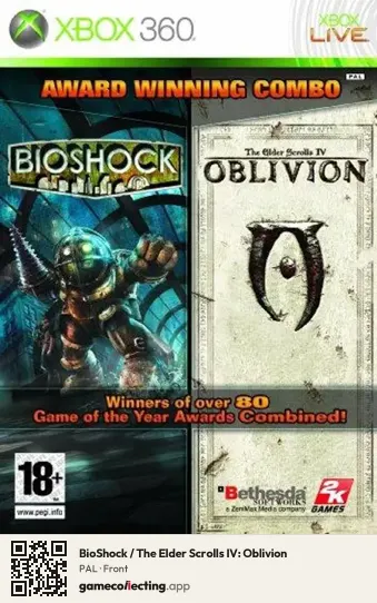 BioShock / The Elder Scrolls IV: Oblivion Xbox 360, PAL box front