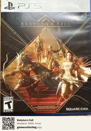 Babylon's Fall PlayStation 5, NTSC box front