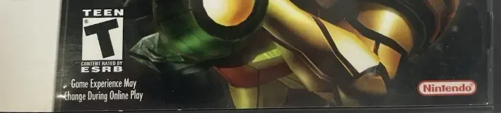 Metroid Prime Hunters, the ESRB box on its front