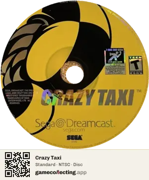 Crazy Taxi Sega Dreamcast, NTSC disc