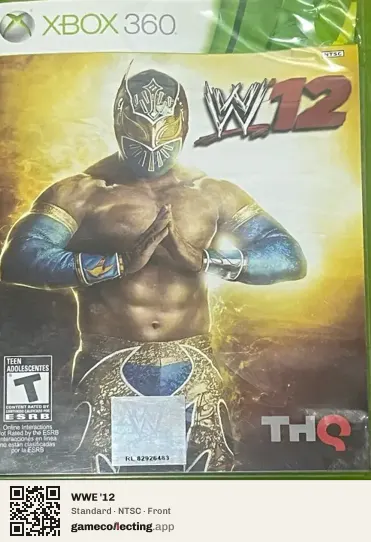 WWE '12 Xbox 360, NTSC box front