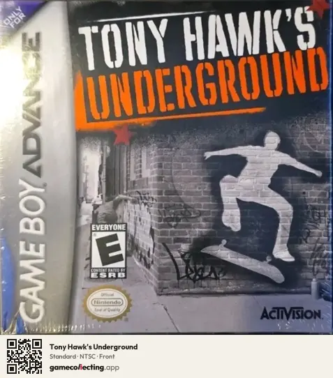 Tony Hawk's Underground Game Boy Advance, NTSC box front