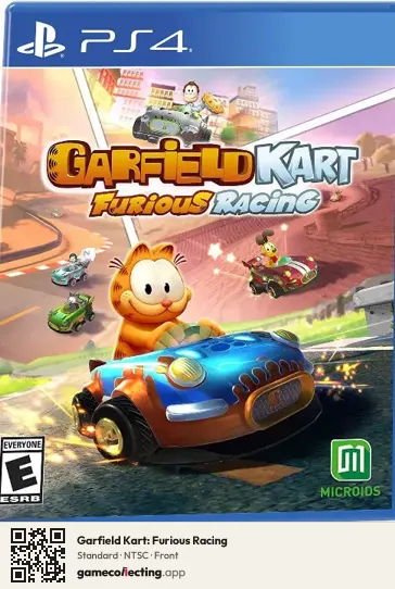 Garfield Kart: Furious Racing PlayStation 4, NTSC box front