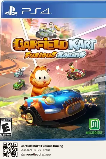 Garfield Kart: Furious Racing PlayStation 4, NTSC box front