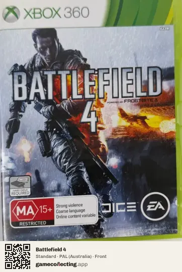 Battlefield 4 Xbox 360, Australia box front