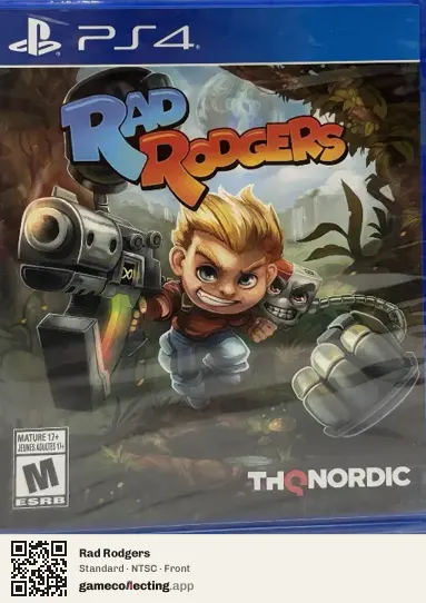Rad Rodgers PlayStation 4, NTSC box front