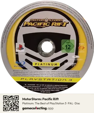 MotorStorm: Pacific Rift PlayStation 3, PAL disc