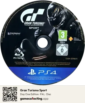Gran Turismo Sport PlayStation 4, PAL disc
