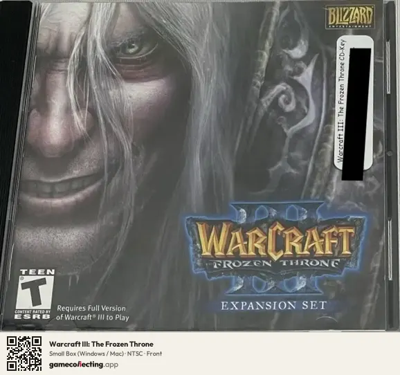 Warcraft III: The Frozen Throne Computer, NTSC box front
