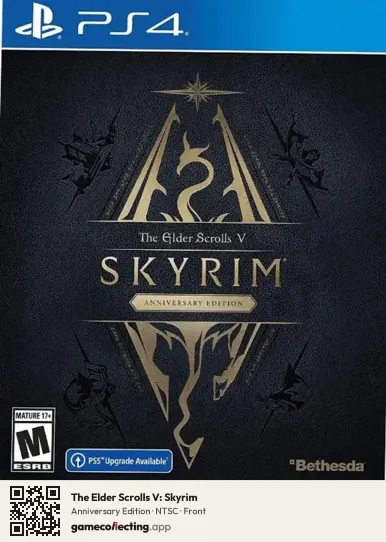 The Elder Scrolls V: Skyrim PlayStation 4, NTSC box front