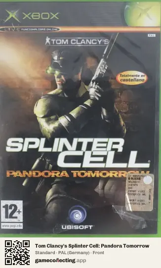 Tom Clancy's Splinter Cell: Pandora Tomorrow Xbox, Germany box front