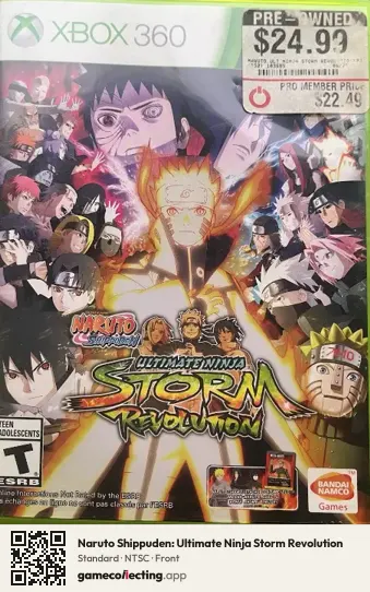 Naruto Shippuden: Ultimate Ninja Storm Revolution Xbox 360, NTSC box front