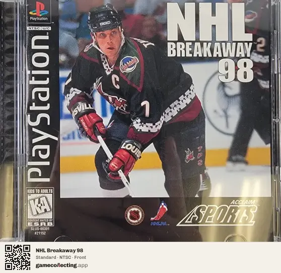 NHL Breakaway 98 PlayStation, NTSC box front