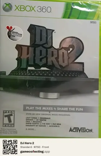 DJ Hero 2 Xbox 360, NTSC box front