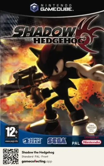 Shadow the Hedgehog Nintendo GameCube, PAL box front