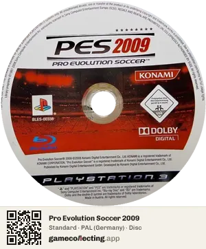 Pro Evolution Soccer 2009 PlayStation 3, PAL disc