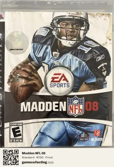 Madden NFL 08 PlayStation 3, NTSC box front