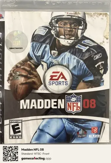 Madden NFL 08 PlayStation 3, NTSC box front