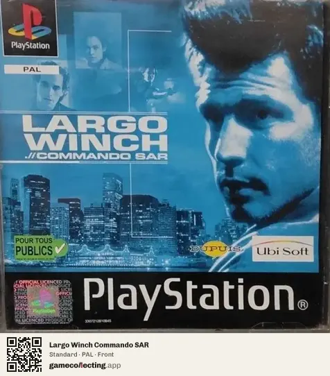 Largo Winch Commando SAR PlayStation, PAL box front