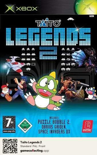 Taito Legends 2 Xbox, PAL box front