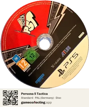 Persona 5 Tactica PlayStation 5, PAL disc