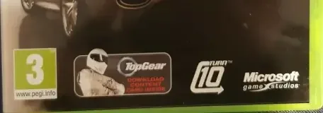 Forza Motorsport 3, the PEGI square on its front