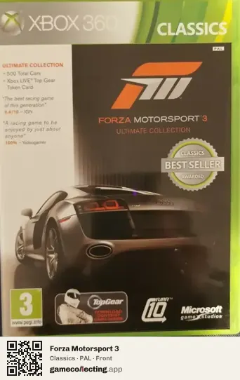 Forza Motorsport 3 Xbox 360, PAL box front