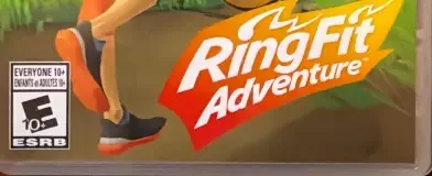 Ring Fit Adventure, the ESRB box on its front