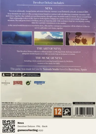 Neva PlayStation 5, PAL box back