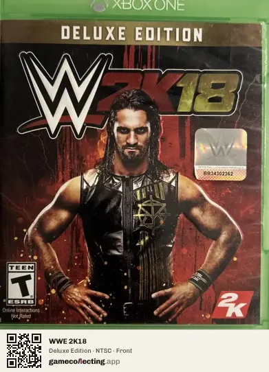 WWE 2K18 Xbox One, NTSC box front