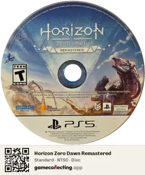Horizon Zero Dawn Remastered PlayStation 5, NTSC disc