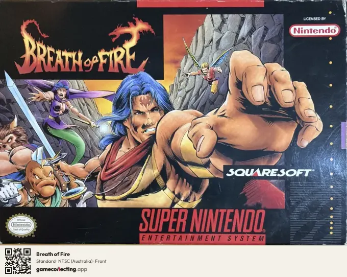 Breath of Fire Super Nintendo Entertainment System, Australia box front