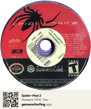 Spider-Man 2 Nintendo GameCube, NTSC disc