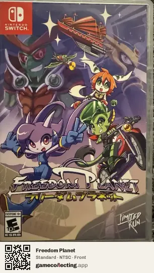 Freedom Planet Nintendo Switch, NTSC box front