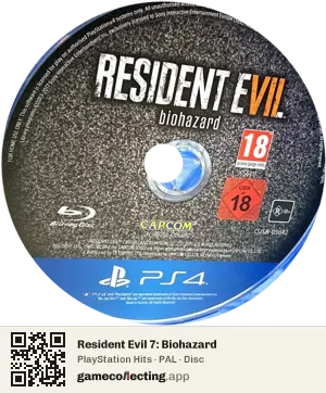 Resident Evil 7: Biohazard PlayStation 4, PAL disc