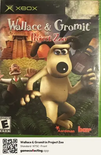 Wallace & Gromit in Project Zoo Xbox, NTSC box front