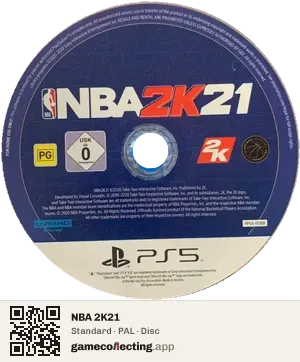NBA 2K21 PlayStation 5, PAL disc